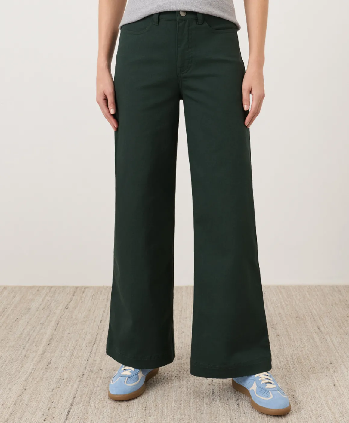 Organic Stretch Twill Wide Leg Pant