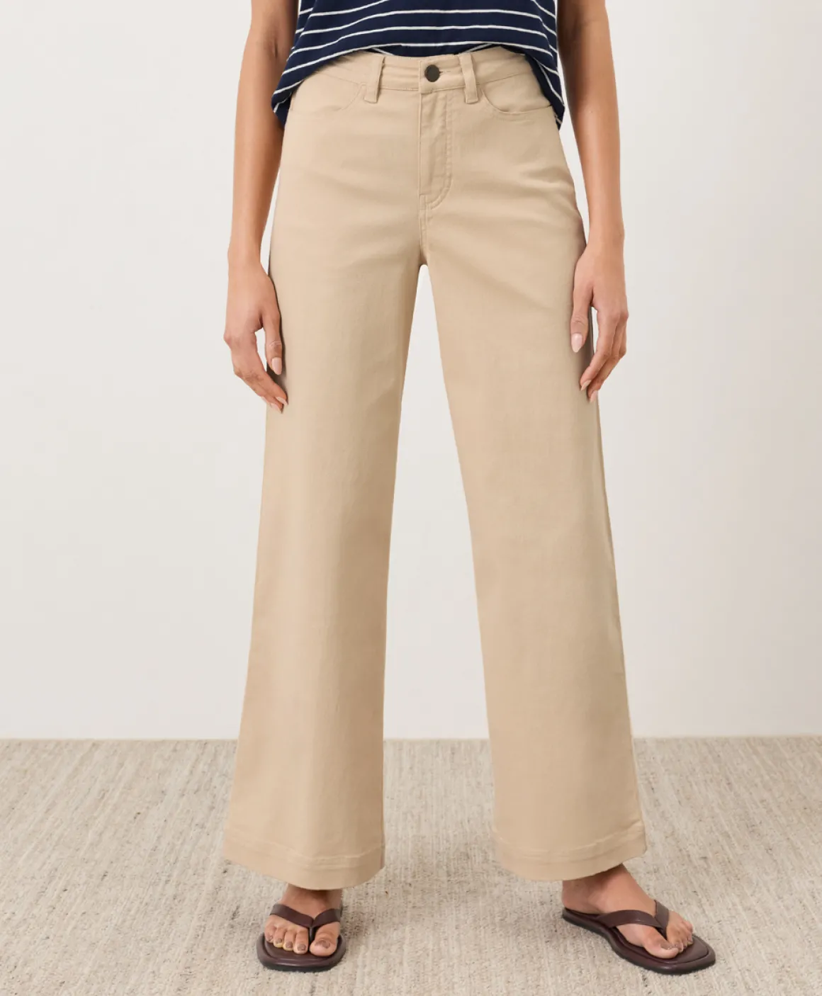 Organic Stretch Twill Wide Leg Pant