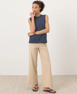 Organic Stretch Twill Wide Leg Pant