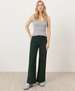 Organic Stretch Twill Wide Leg Pant