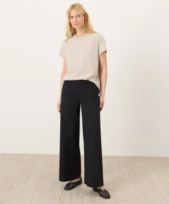 Organic Stretch Twill Wide Leg Pant