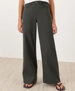 Organic Stretch Twill Wide Leg Pant