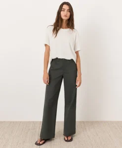 Organic Stretch Twill Wide Leg Pant