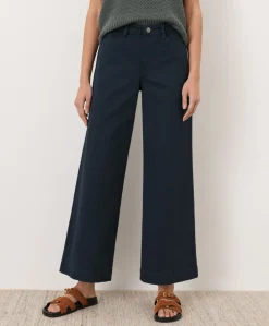Organic Stretch Twill Wide Leg Pant