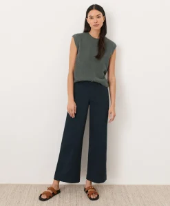 Organic Stretch Twill Wide Leg Pant