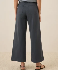 Organic Stretch Twill Wide Leg Pant