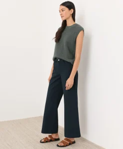 Organic Stretch Twill Wide Leg Pant