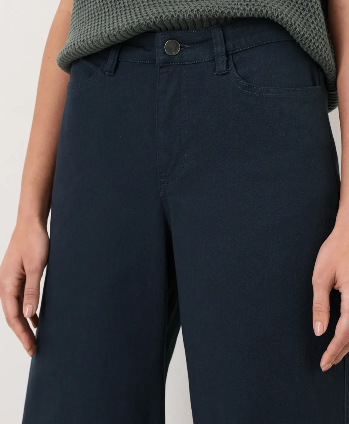 Organic Stretch Twill Wide Leg Pant