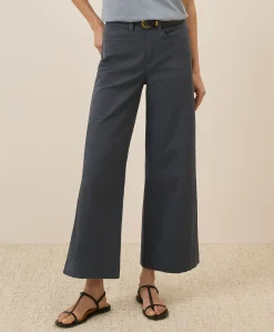 Organic Stretch Twill Wide Leg Pant