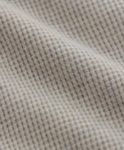Organic Thermal Waffle Henley Pullover