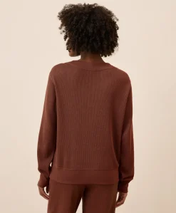 Organic Thermal Waffle Henley Pullover