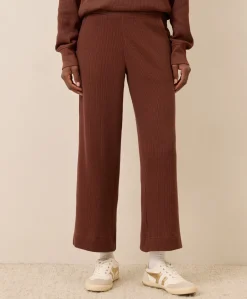 Organic Thermal Waffle Wide Leg Pant