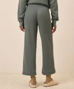 Organic Thermal Waffle Wide Leg Pant
