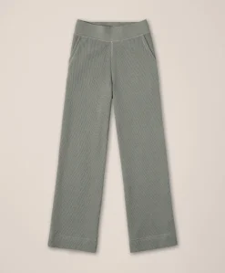 Organic Thermal Waffle Wide Leg Pant