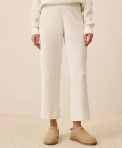 Organic Thermal Waffle Wide Leg Pant