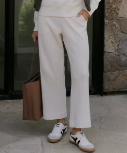 Organic Thermal Waffle Wide Leg Pant