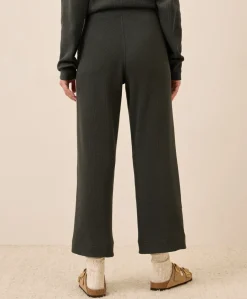 Organic Thermal Waffle Wide Leg Pant