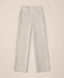 Organic Thermal Waffle Wide Leg Pant