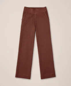 Organic Thermal Waffle Wide Leg Pant