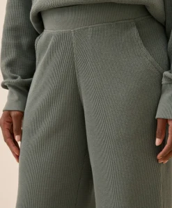 Organic Thermal Waffle Wide Leg Pant