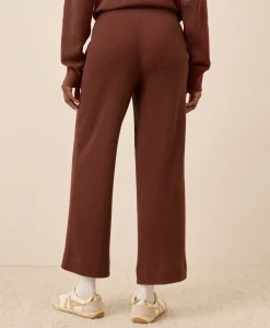 Organic Thermal Waffle Wide Leg Pant