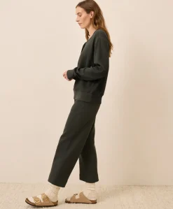 Organic Thermal Waffle Wide Leg Pant