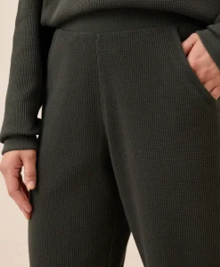 Organic Thermal Waffle Wide Leg Pant