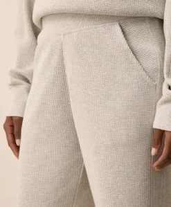 Organic Thermal Waffle Wide Leg Pant