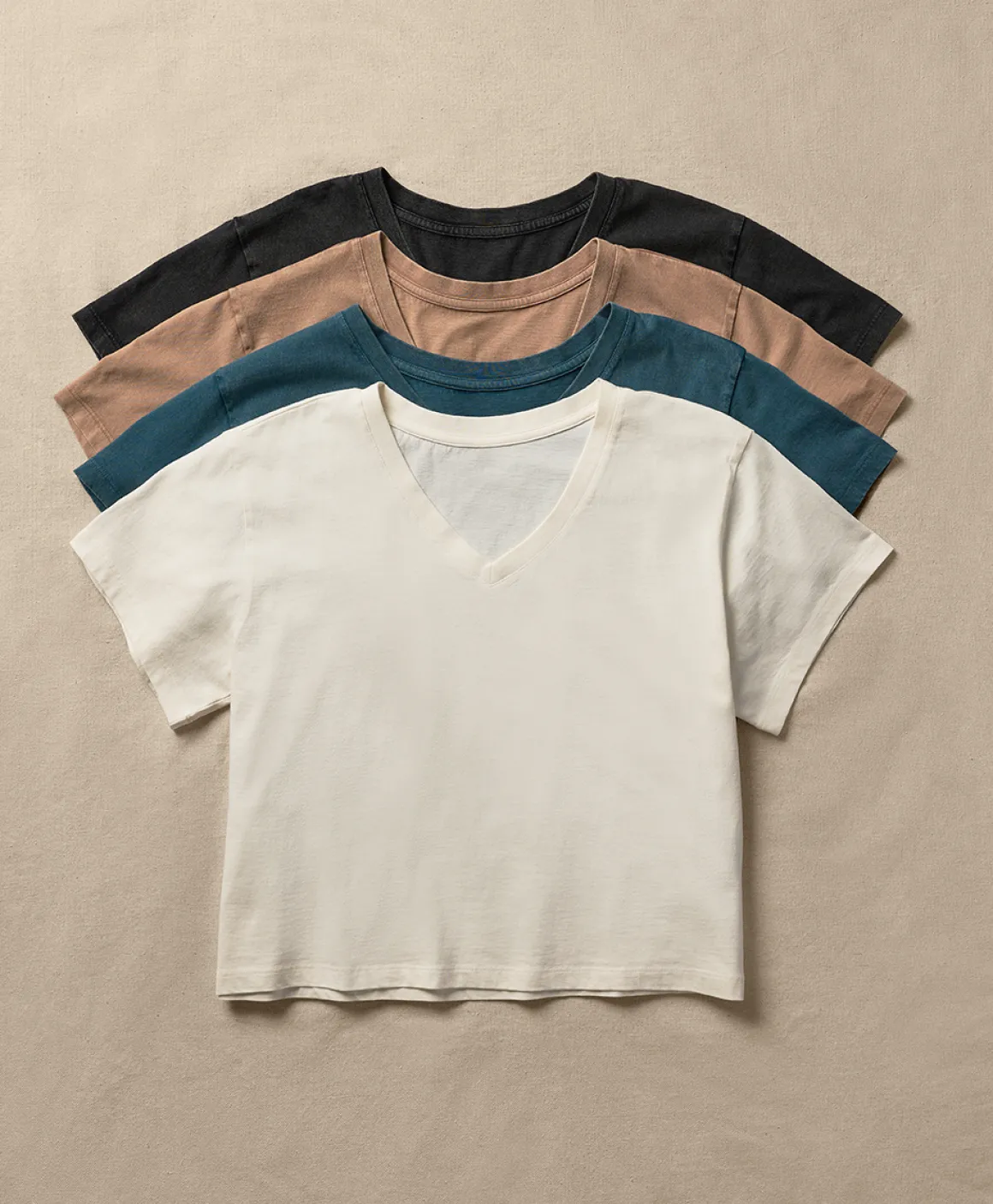 Organic Vintage Jersey V-Neck Tee
