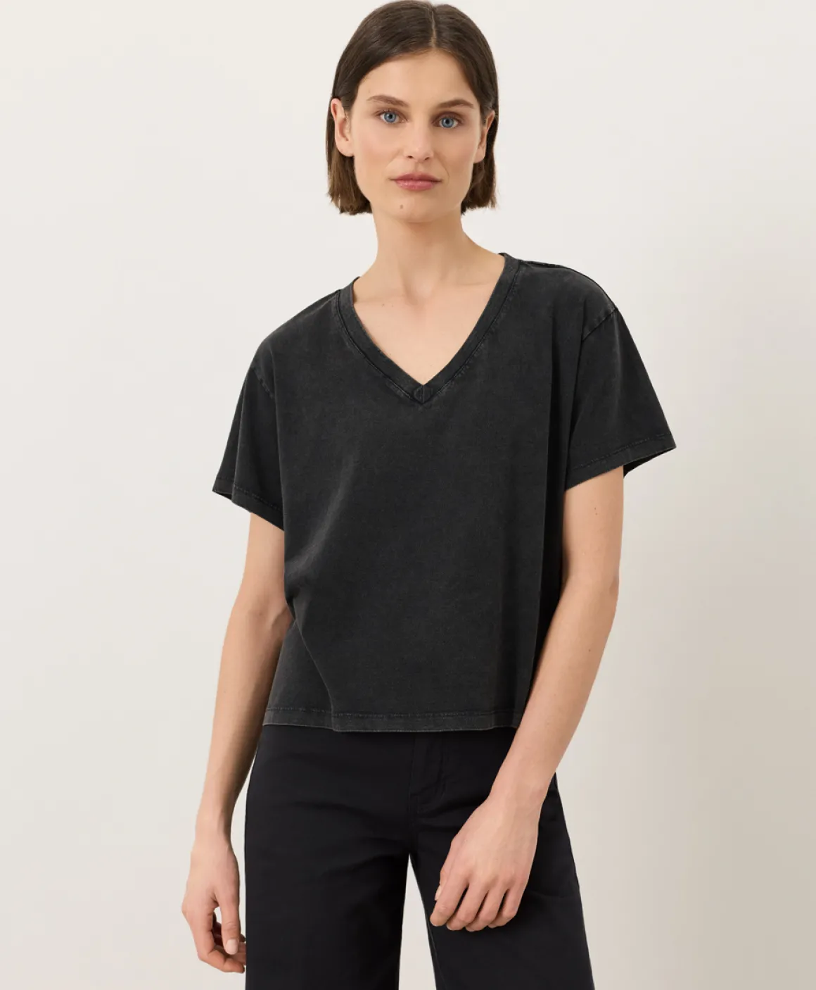 Organic Vintage Jersey V-Neck Tee