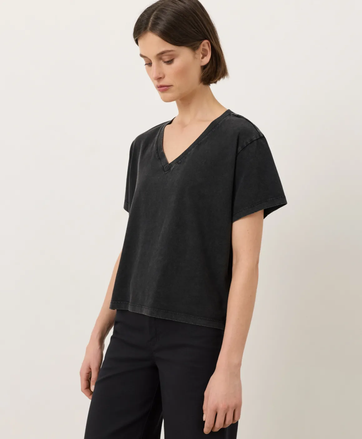 Organic Vintage Jersey V-Neck Tee