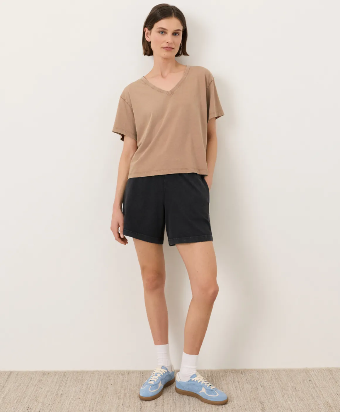 Organic Vintage Jersey V-Neck Tee