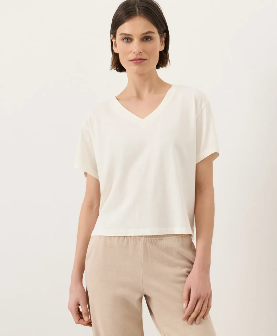 Organic Vintage Jersey V-Neck Tee
