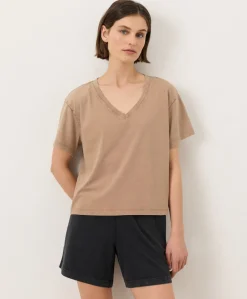 Organic Vintage Jersey V-Neck Tee