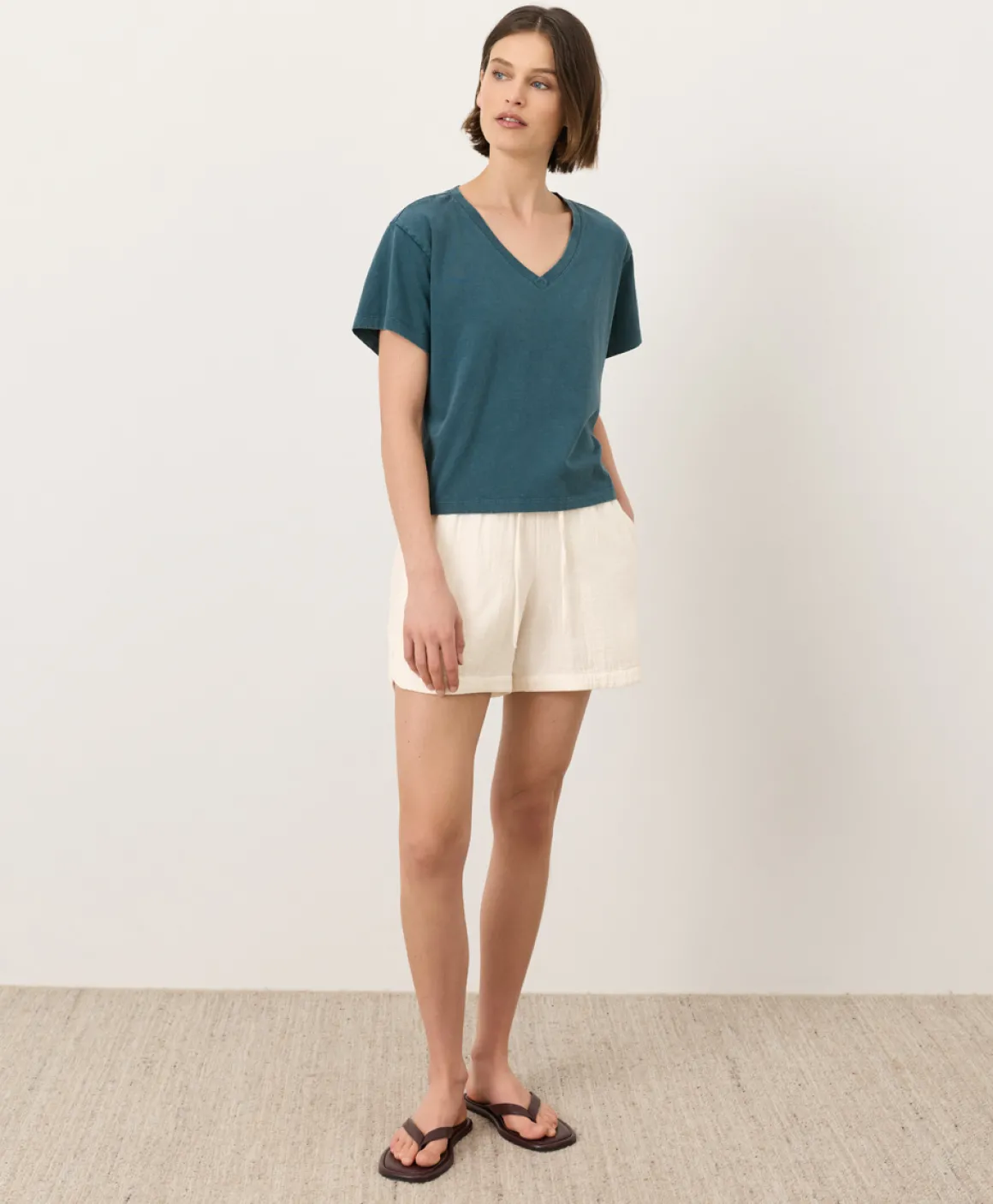 Organic Vintage Jersey V-Neck Tee