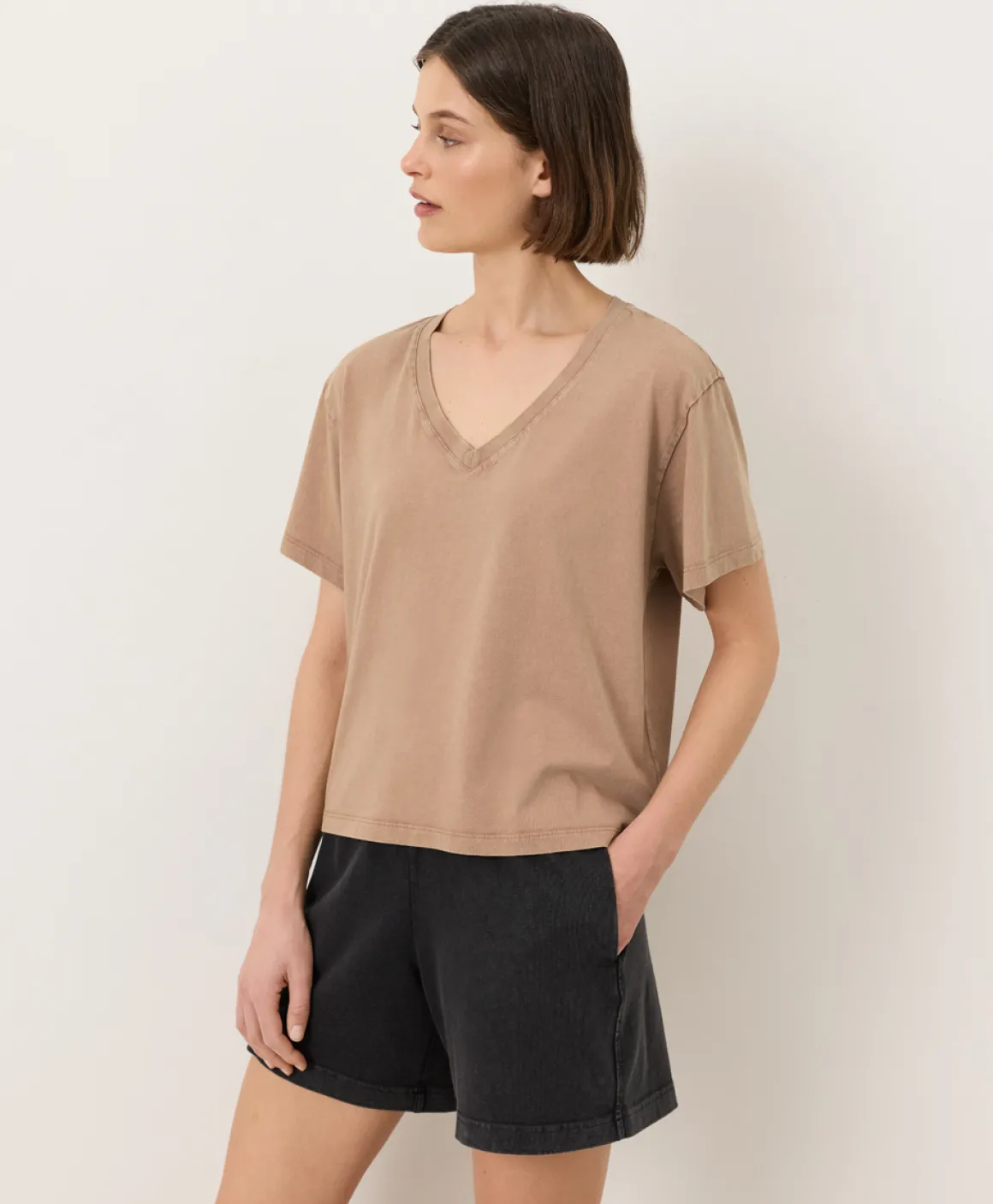 Organic Vintage Jersey V-Neck Tee